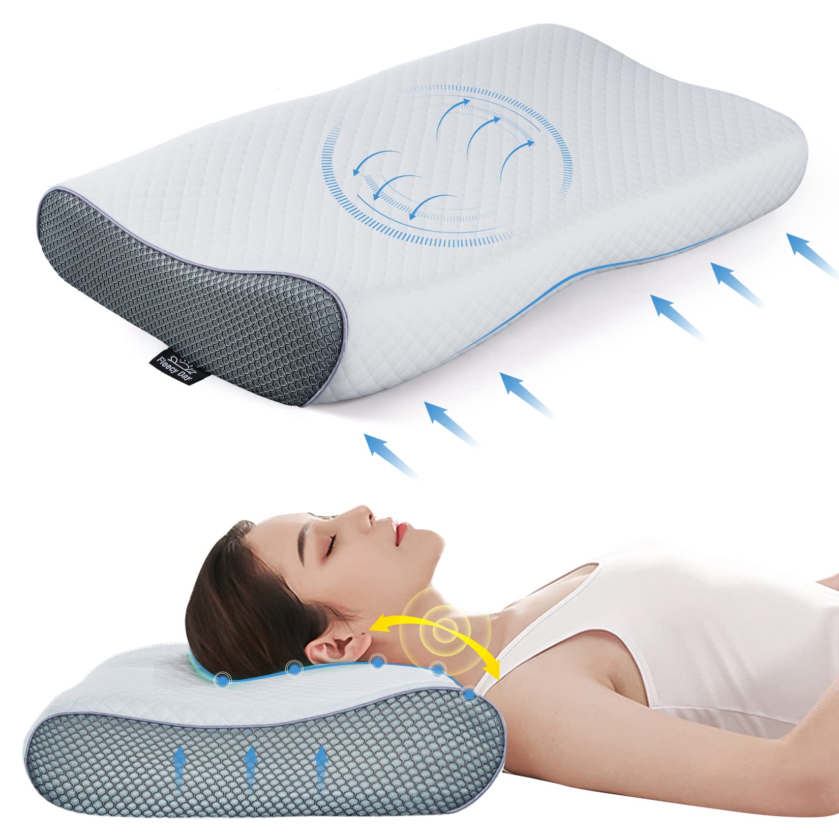 Amazon.co.jp: メモリーフォーム枕 首の痛みを緩和 横向きスリーパー枕